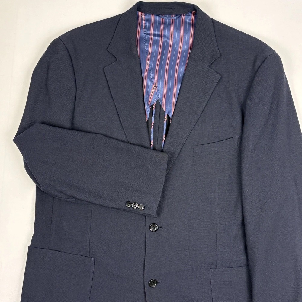 Ibiza X Marzotto Wool Crepe Patch Pocket Sport Coat 48L Unstructured Semi-Lined